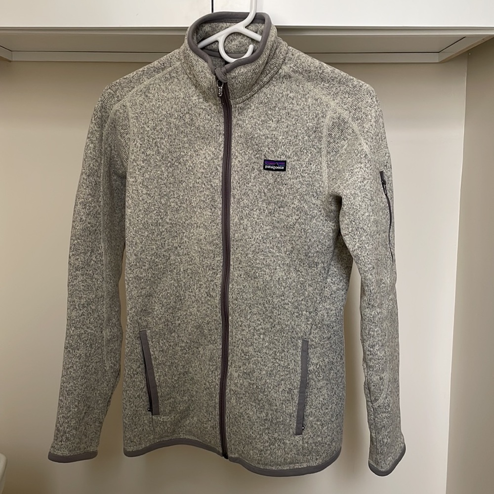Patagonia Women's Better Sweater Fleece Jacket Birch White full zip